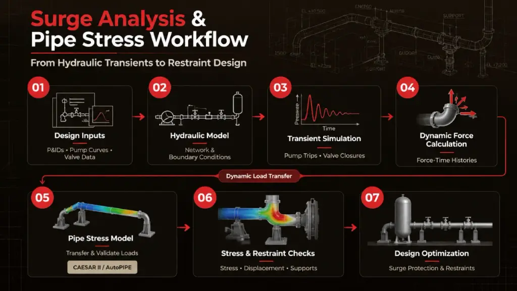 Surge Analysis Pipe Stress Workflow