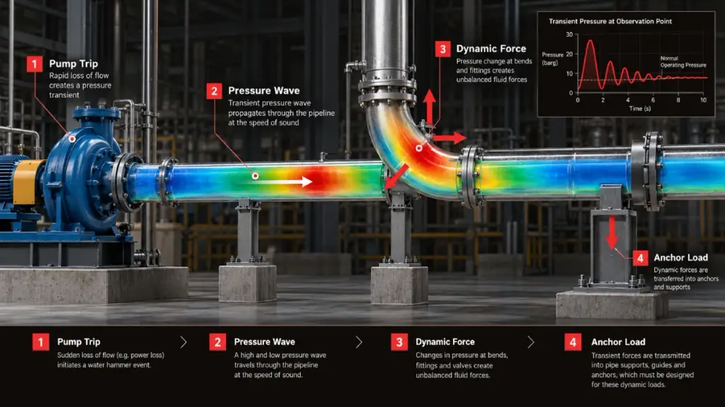 Water Hammer in Industrial Pipelines